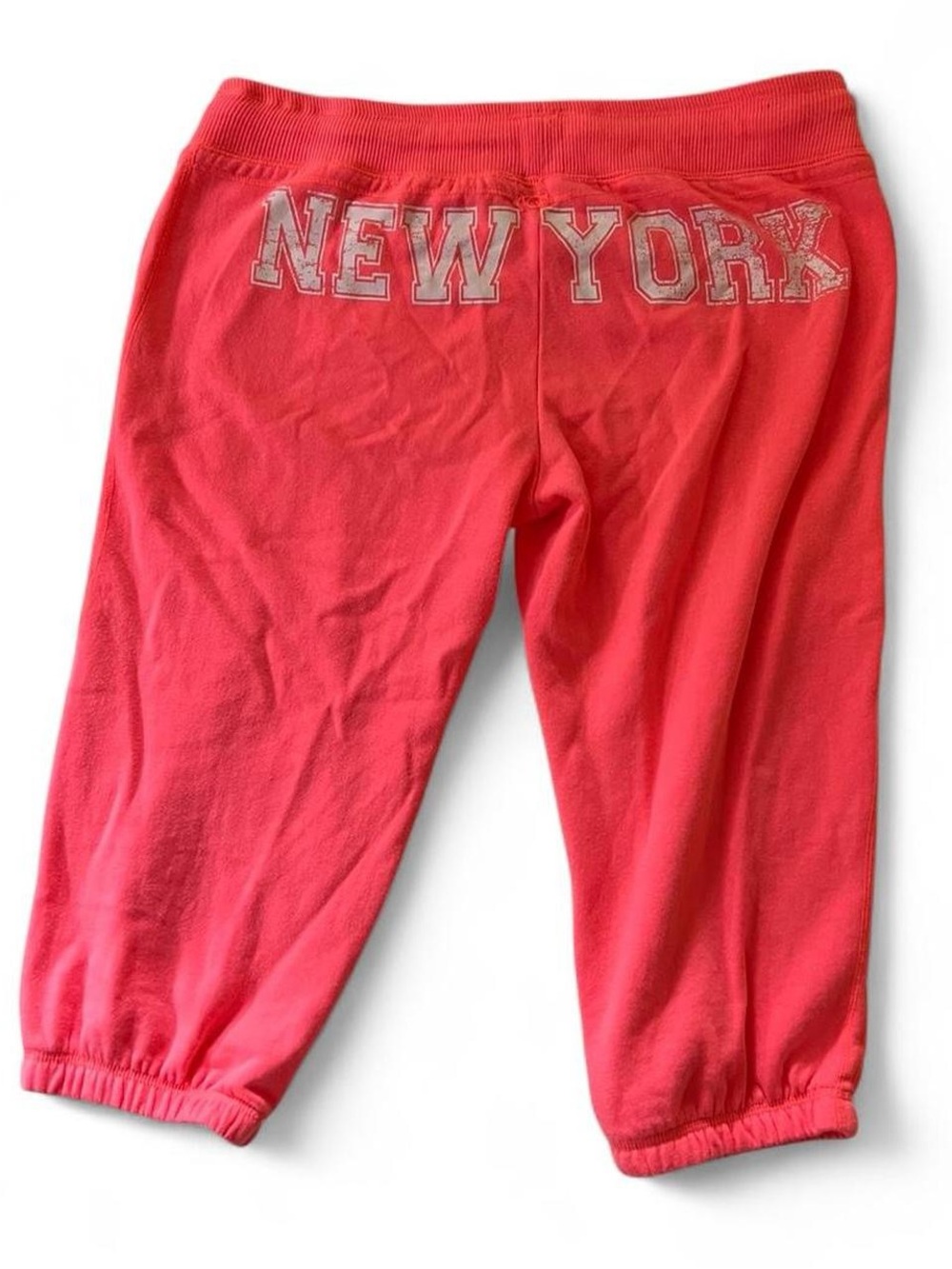Y2K Neon Pink Graphic Capri Sweatpants